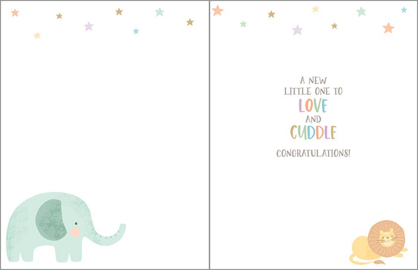 Baby Greeting Card for Grandparent - Jungle Grand Baby