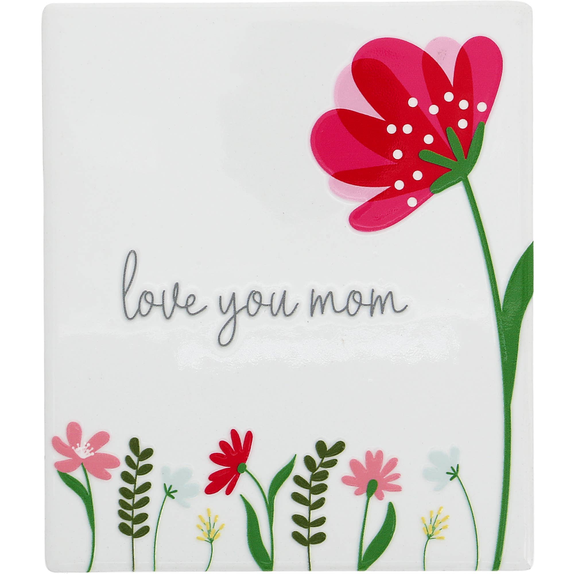 Love You Mom Ceramic Plaque