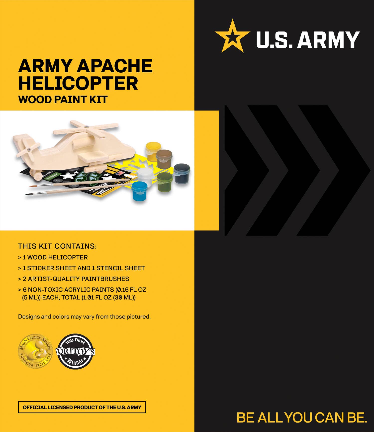 U.S. Army - Apache Helicopter Wood Paint Kit