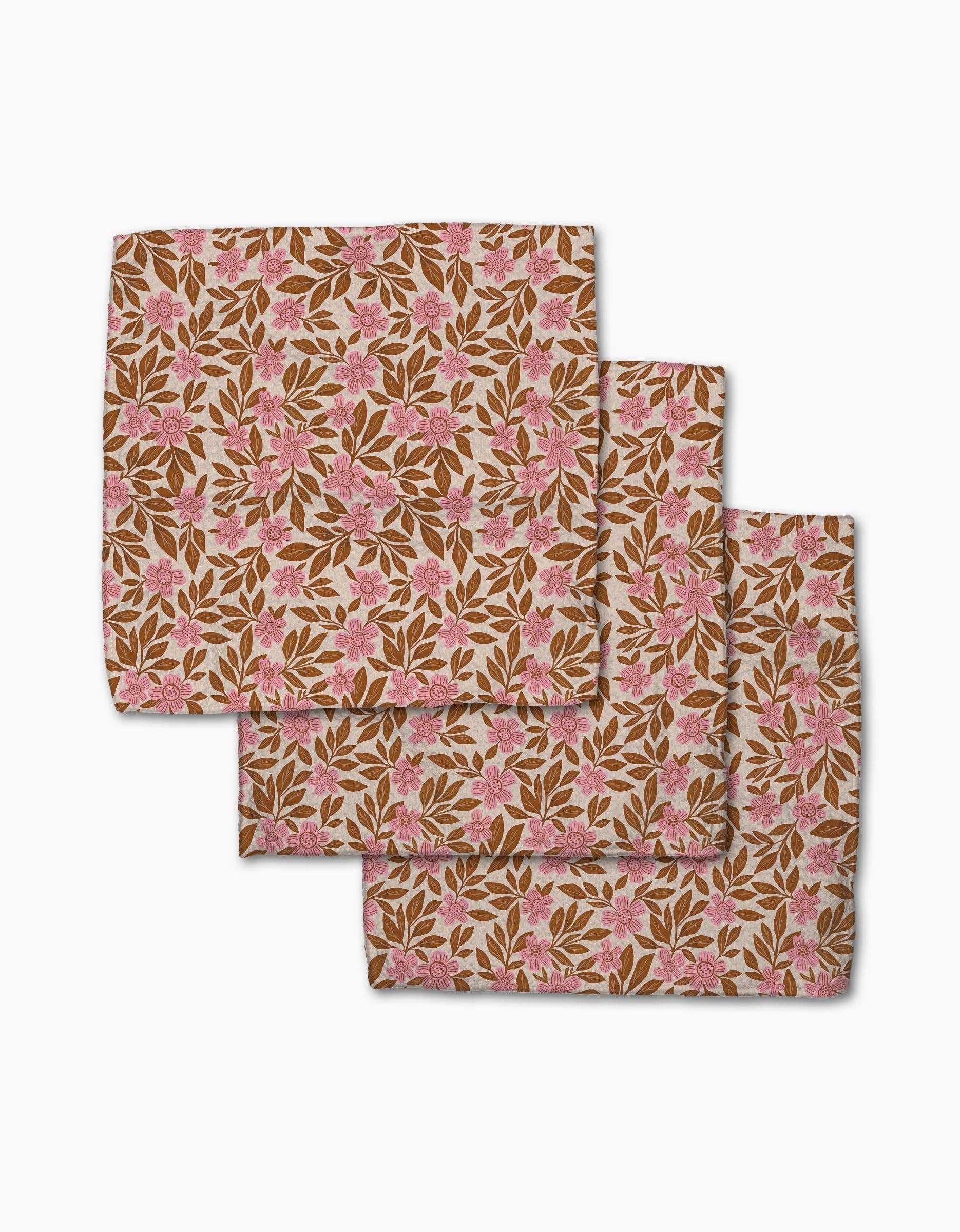 Geometry Floral Meadow Dishcloth Set