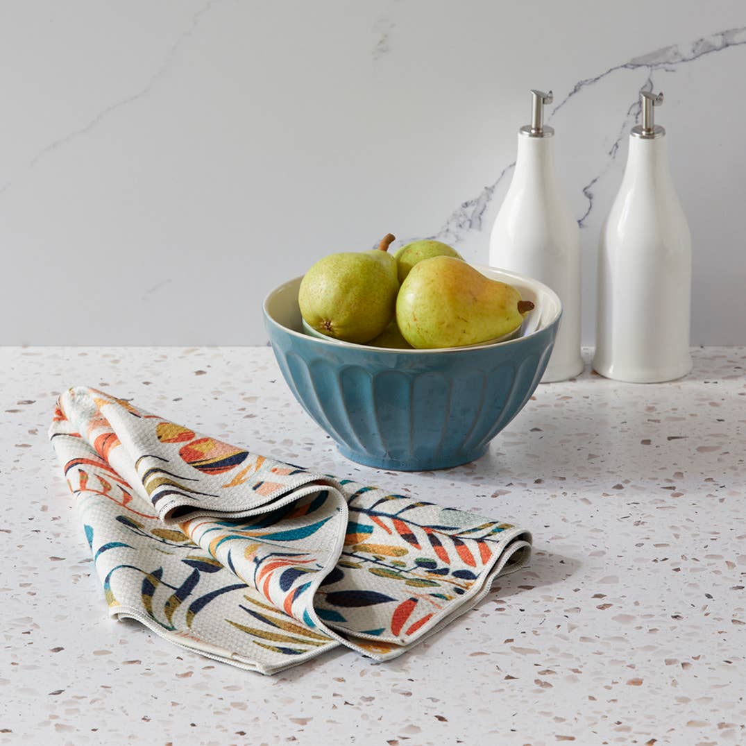 Colorful Leaves Microfiber Kitchen Dish Towel