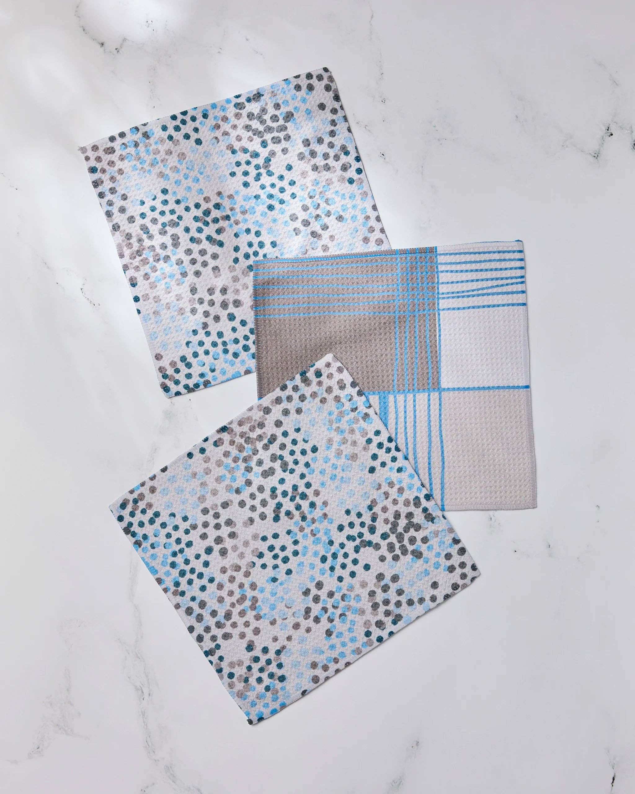 Geometry Cool Blocks and Dots Dishcloth Set