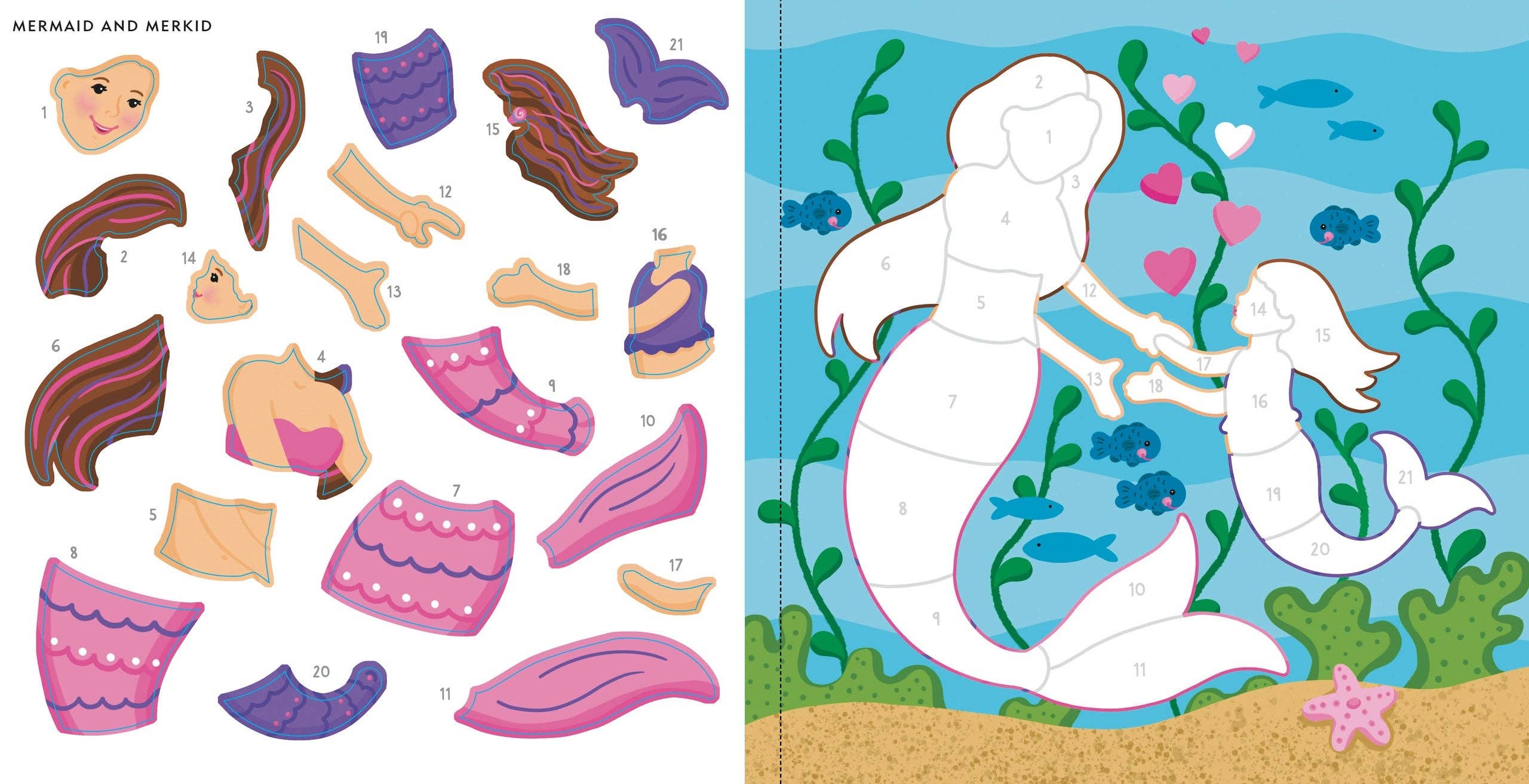 My First Color-by-Sticker Book - Mermaids & More