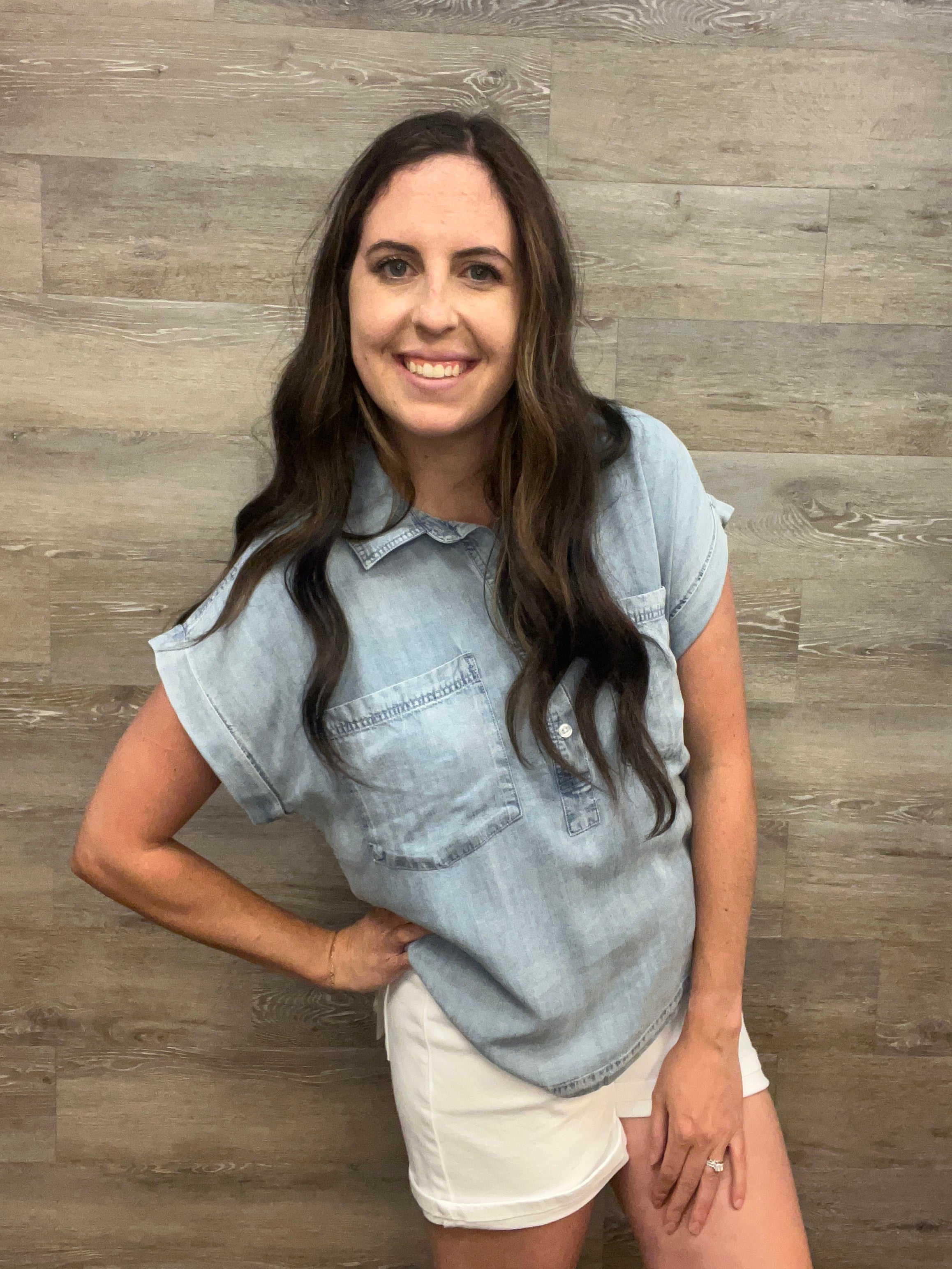 Evelyn Tencel Cap Sleeve Top