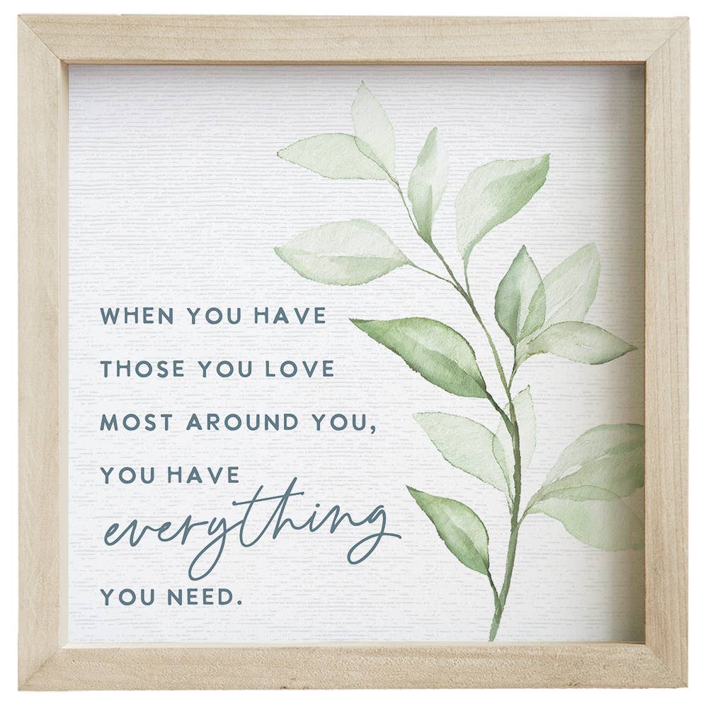 Everything You Need Leaf Sign Decor