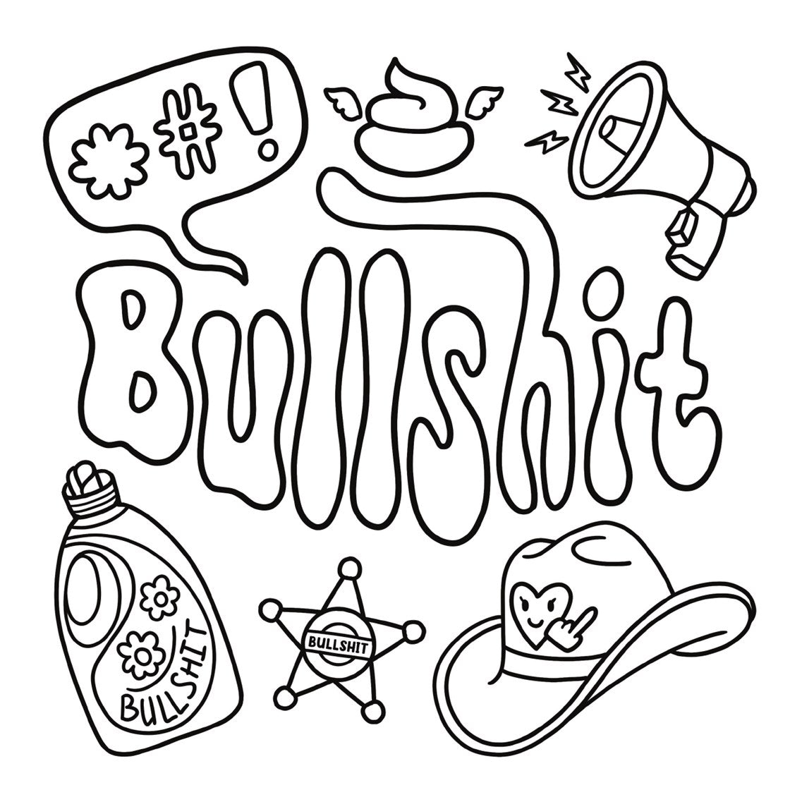 Swear Word: Bold & Easy Coloring Book | Funny Adult Coloring Book