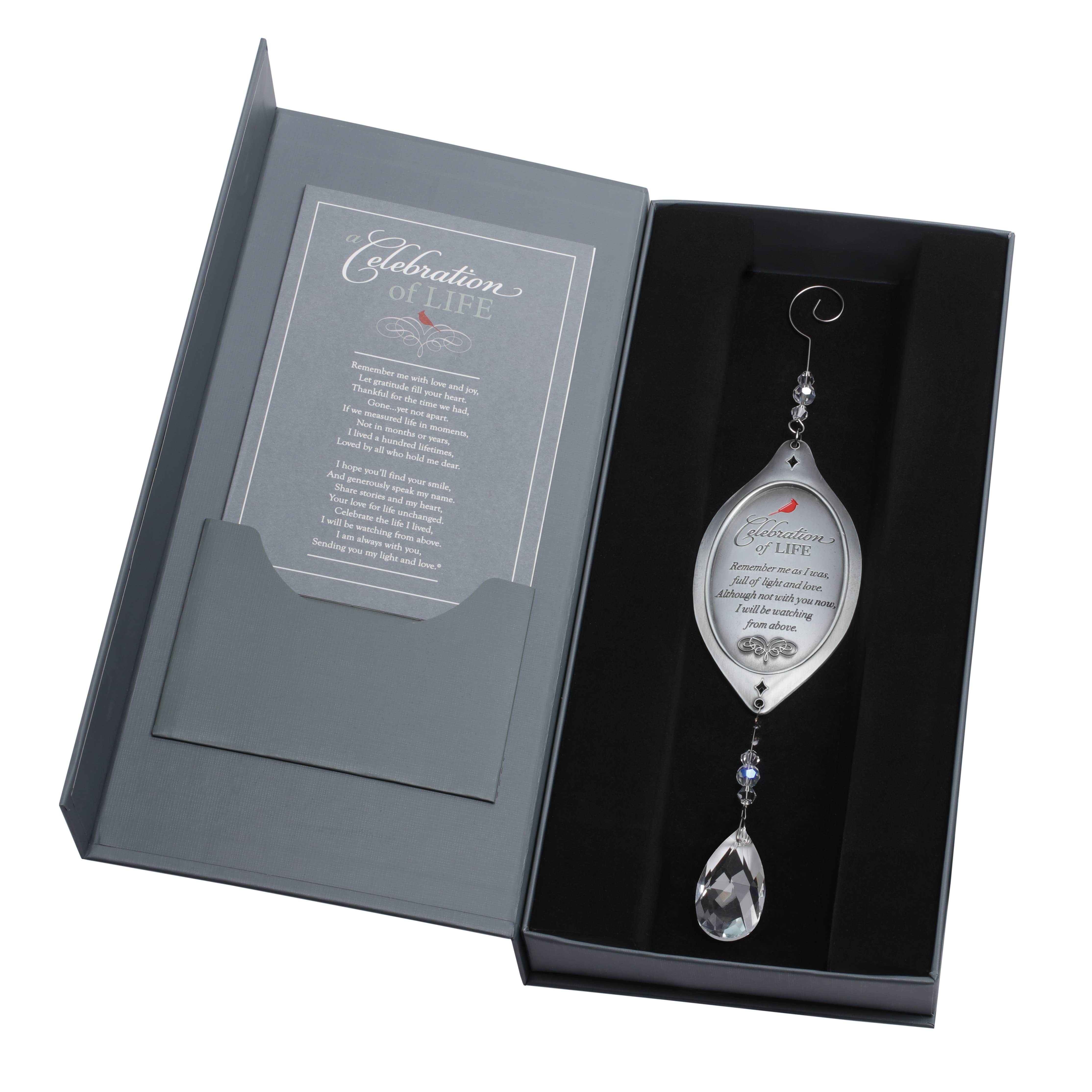 Celebration Of Life Memorial Ornament With Crystal