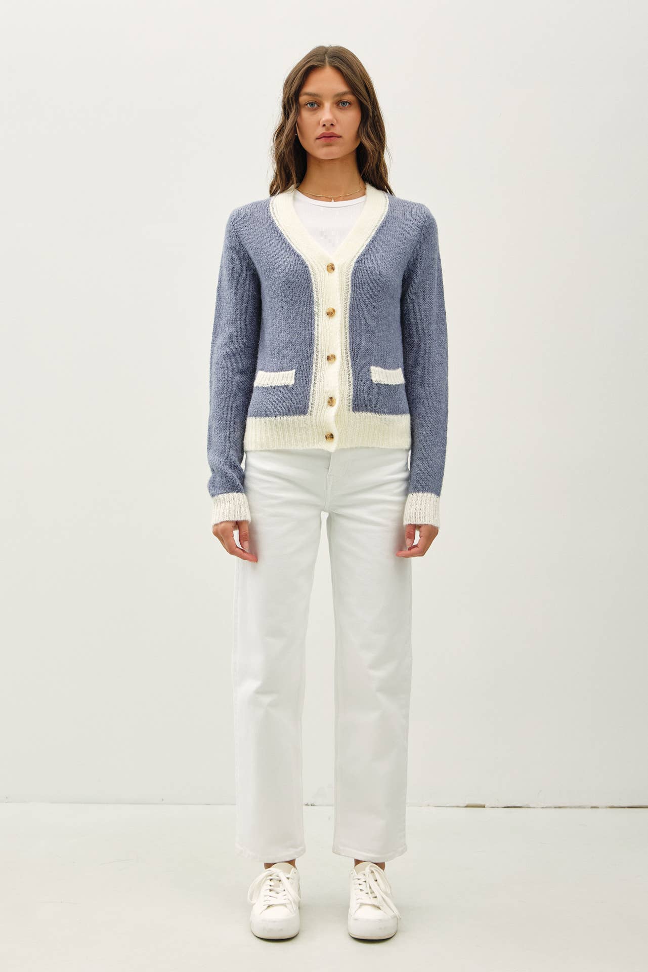 Two Toned Varsity Style Cardigan FINAL SALE