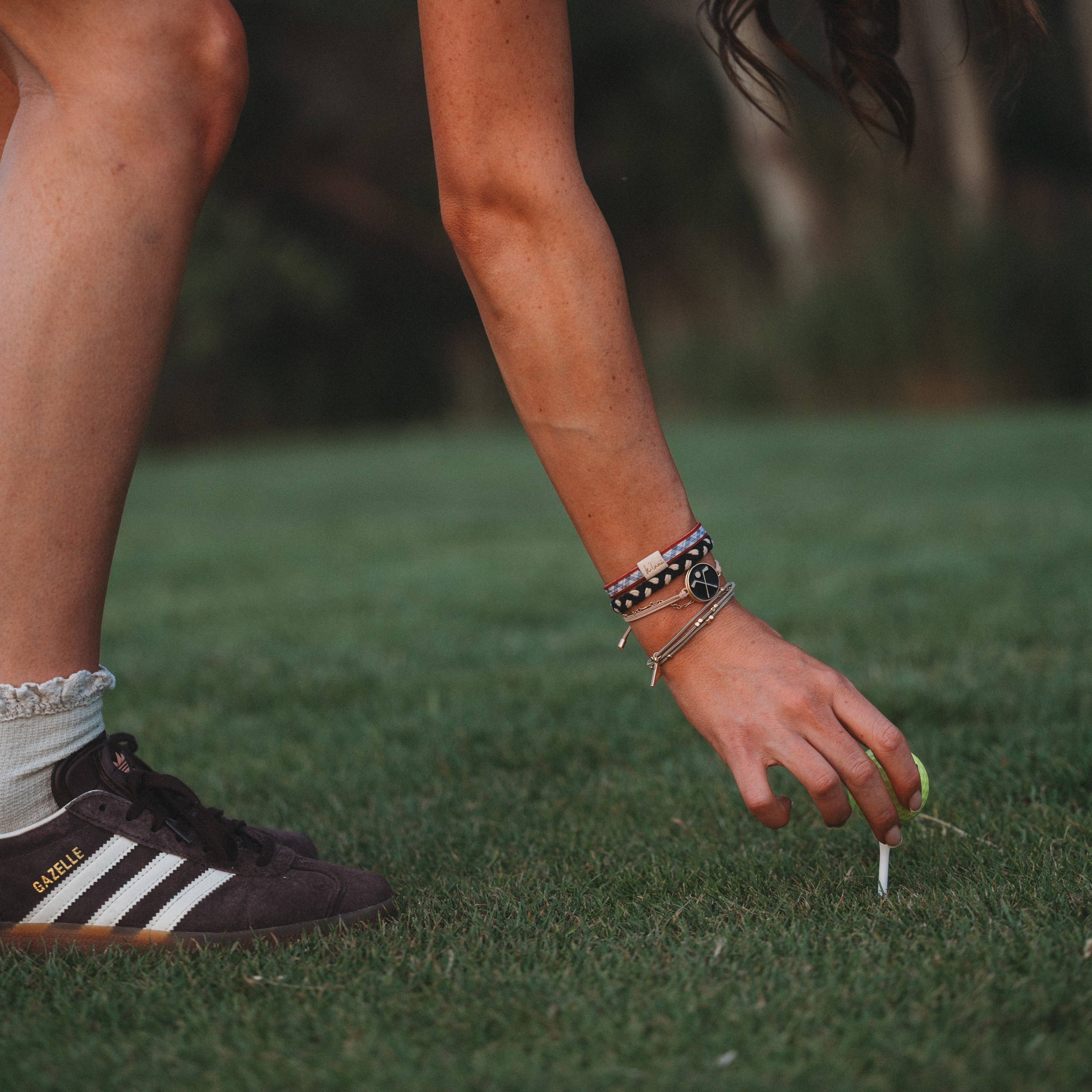 Birdie Golf Hair Tie Bracelets with Removable Ball Marker by K'lani