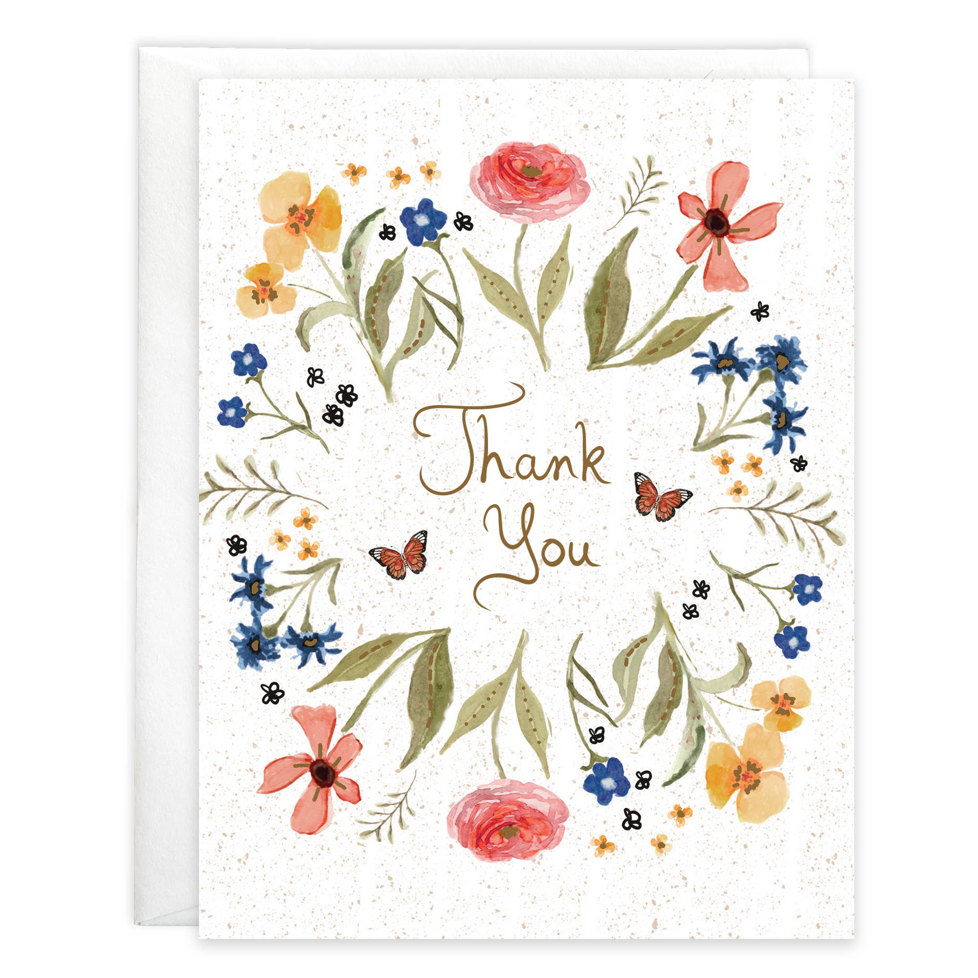 Thank You Greeting Card - Flowers All Around