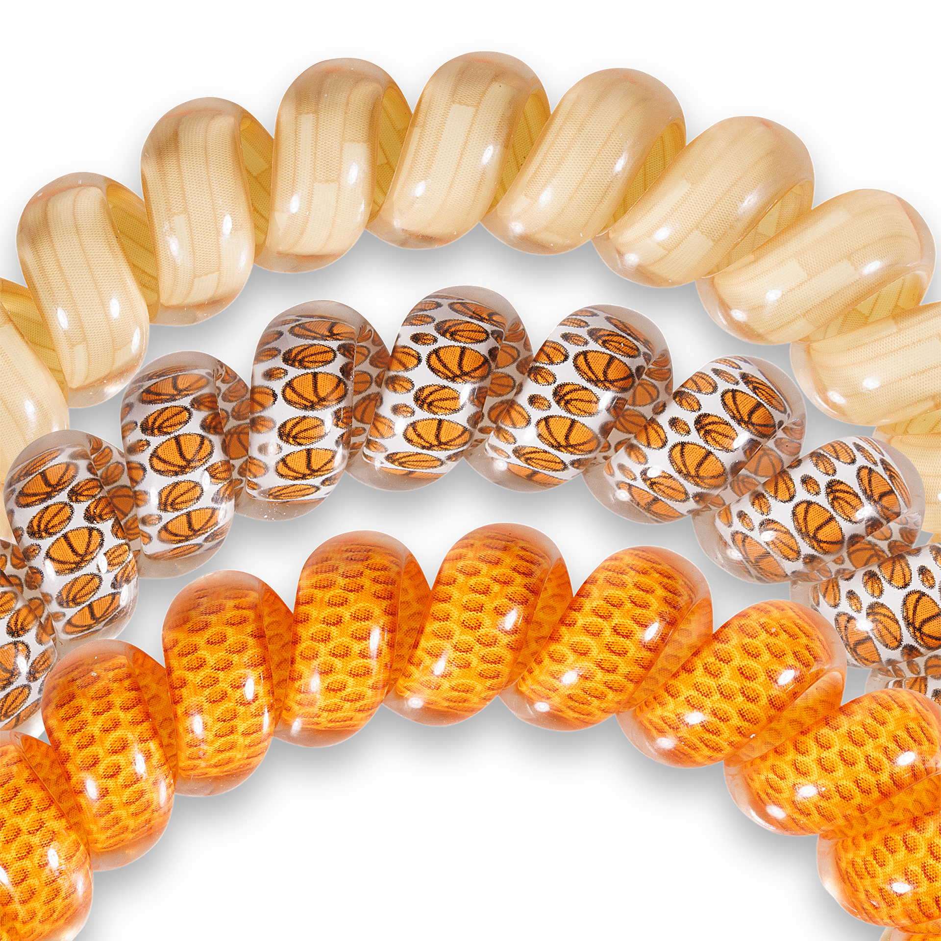 Spiral Hair Coils | Large | Basketball Hair Ties