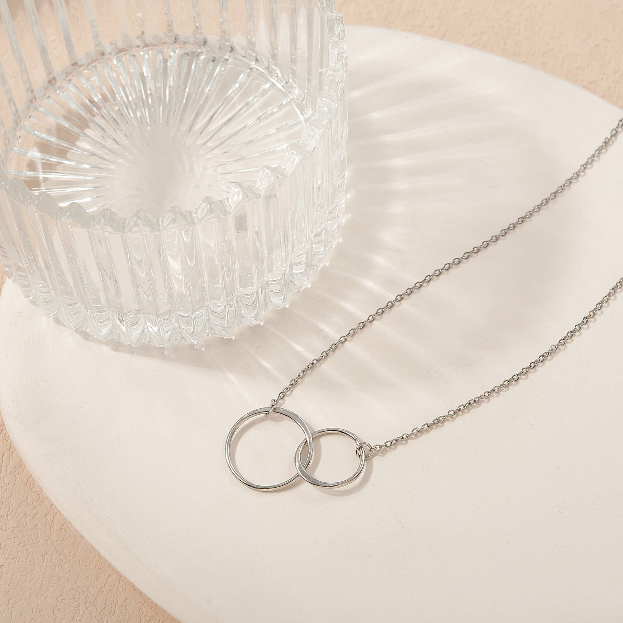 Infinity Necklace with I Love You Card Jewelry Set