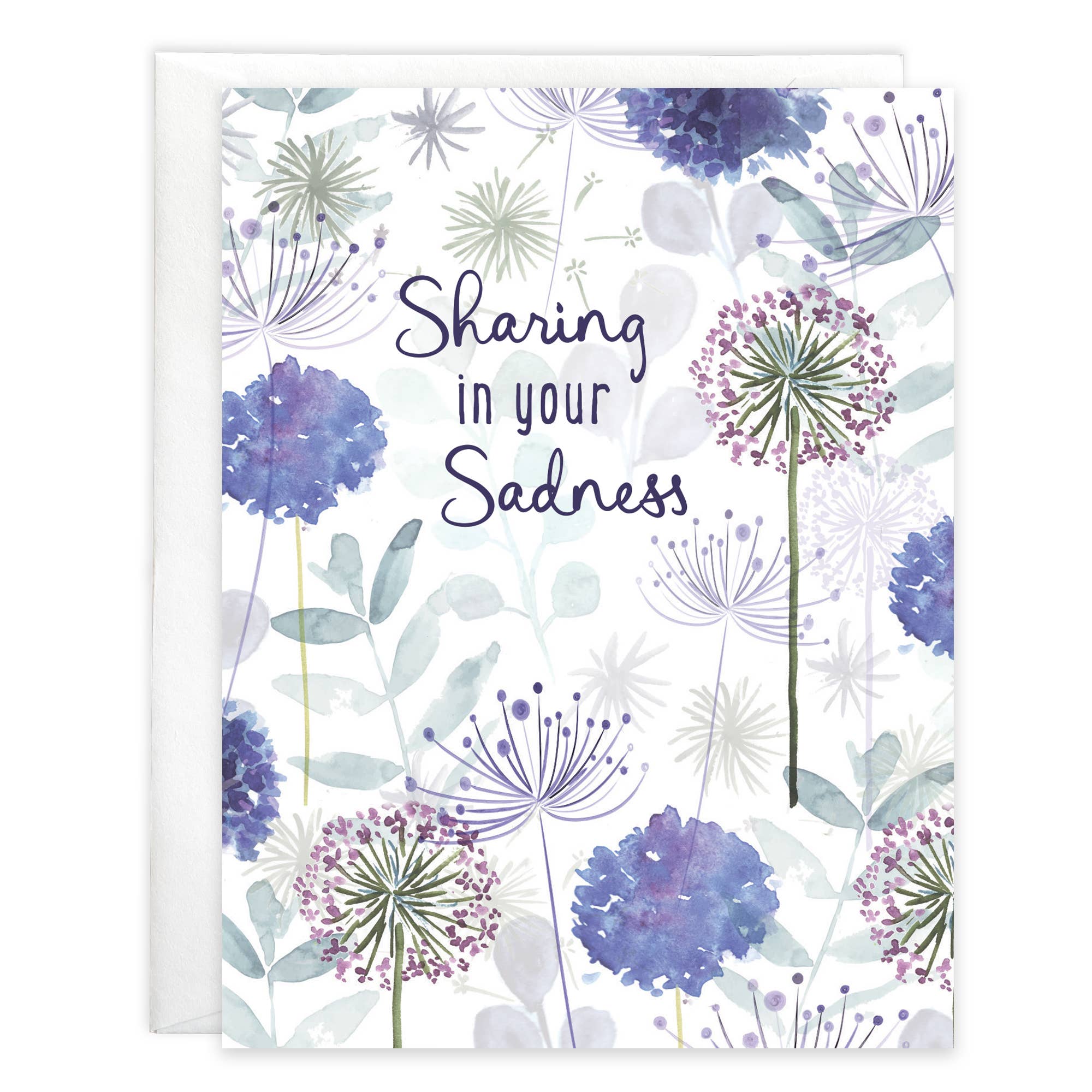Sympathy Greeting Card - Allium Stem