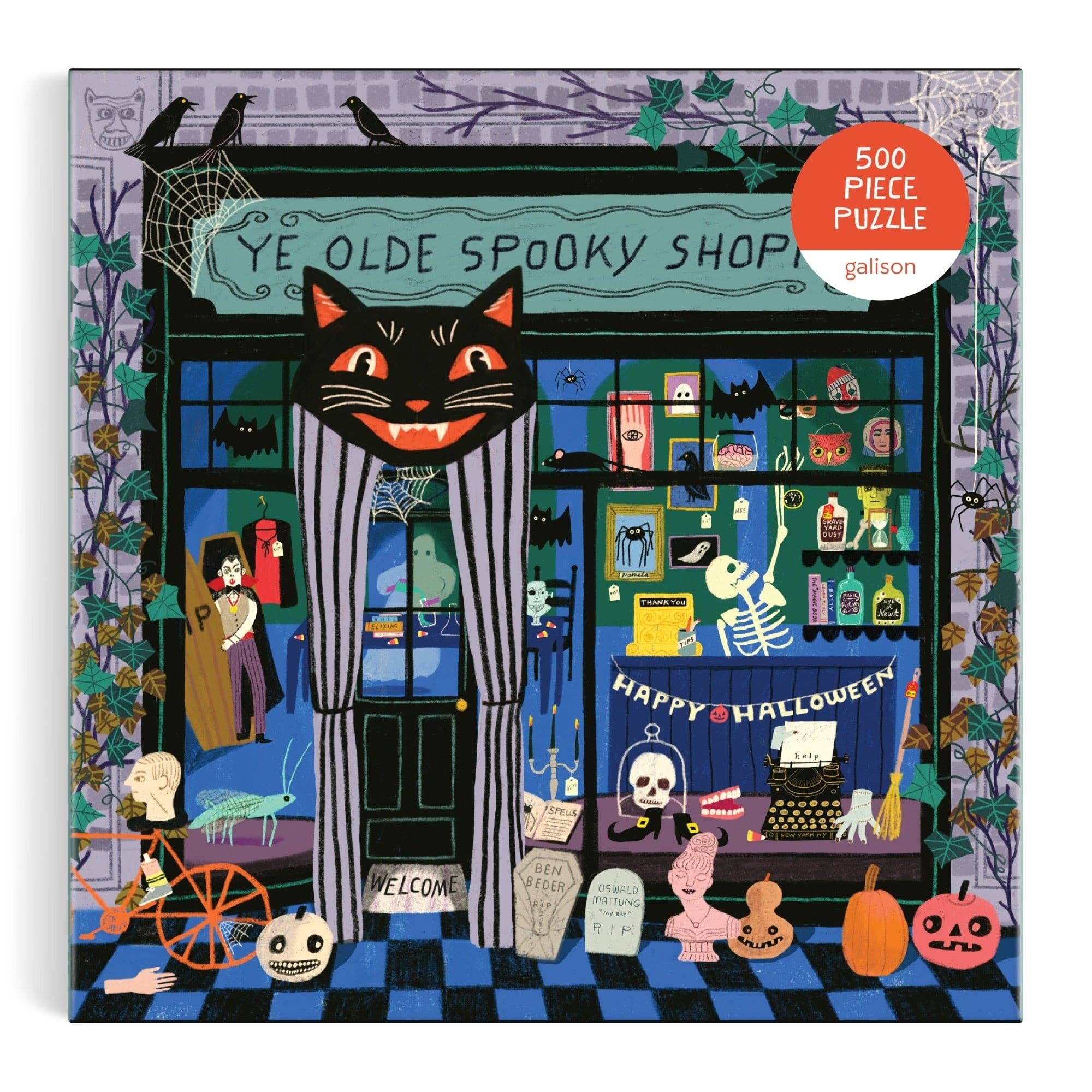 Ye Olde Spooky Shoppe 500 Piece Halloween Puzzle