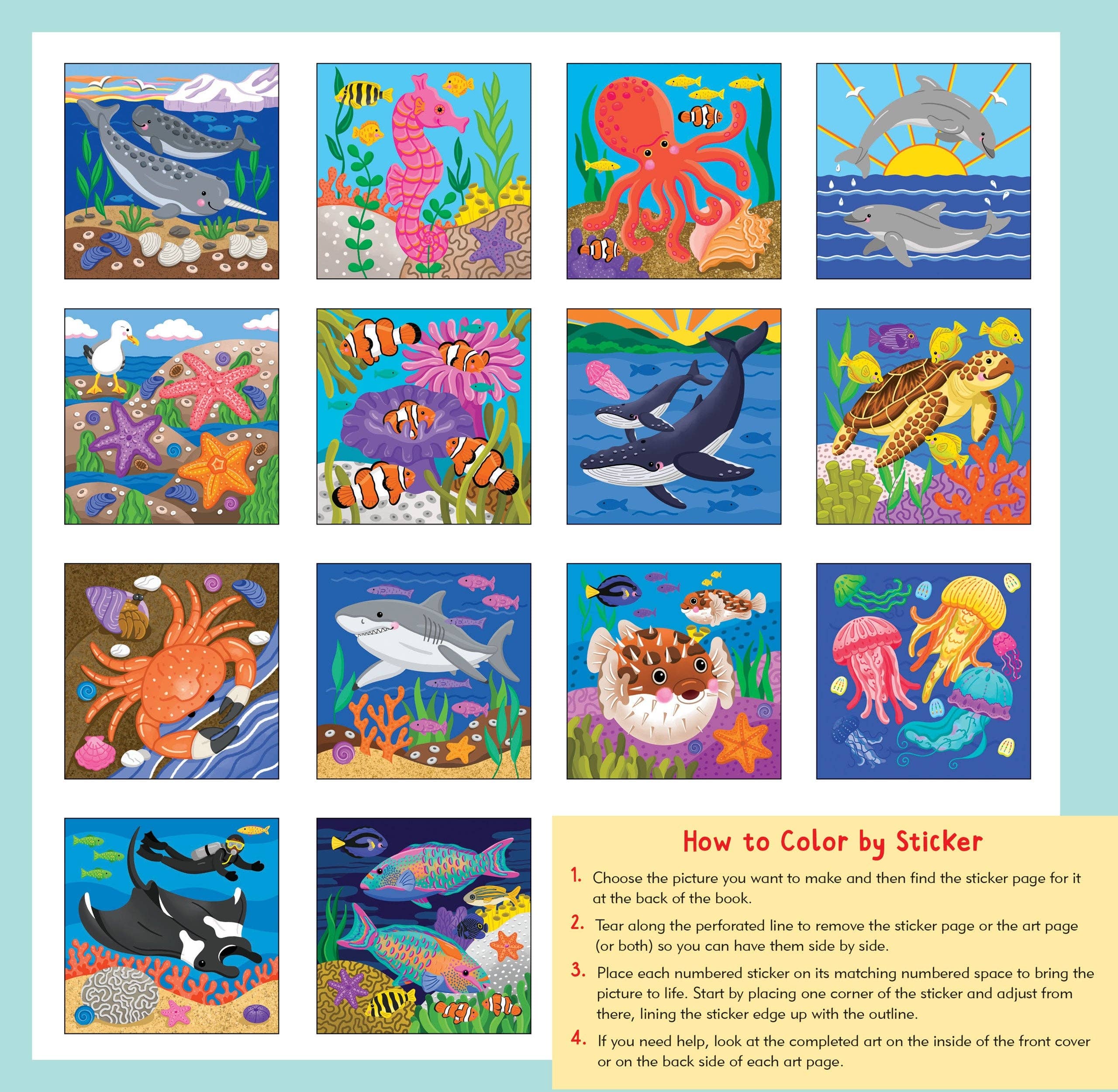 My First Color-By-Sticker Book -Under the Sea
