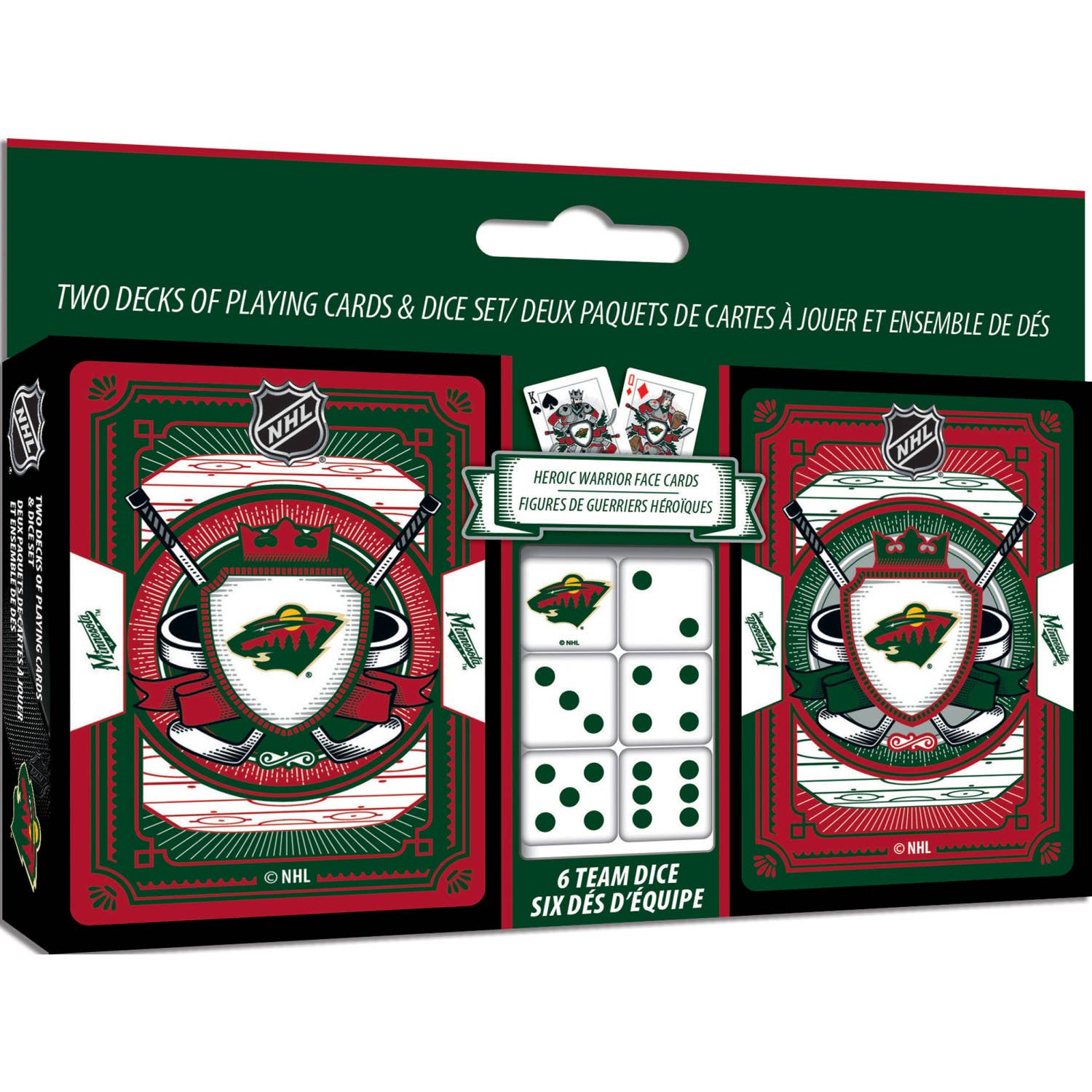 Minnesota Wild 2-Pack Playing Cards & Dice Set