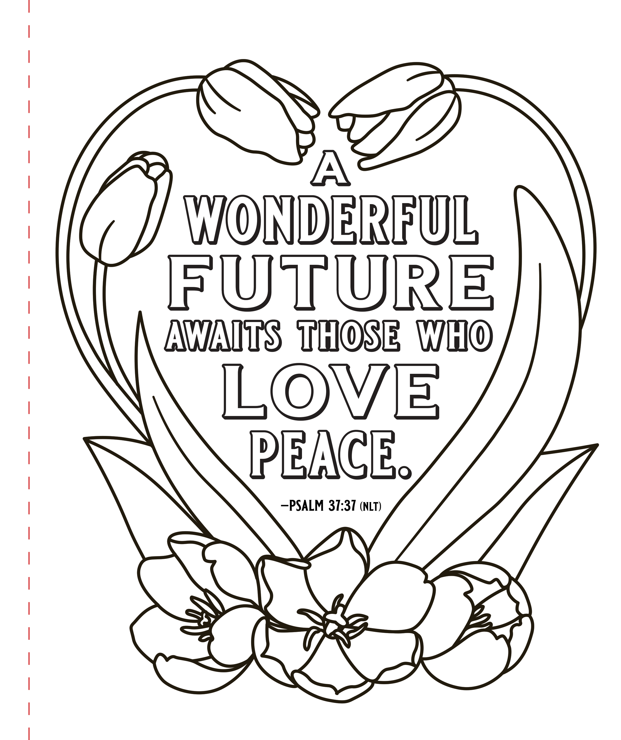 Psalms Large Print Coloring Book - Psalms