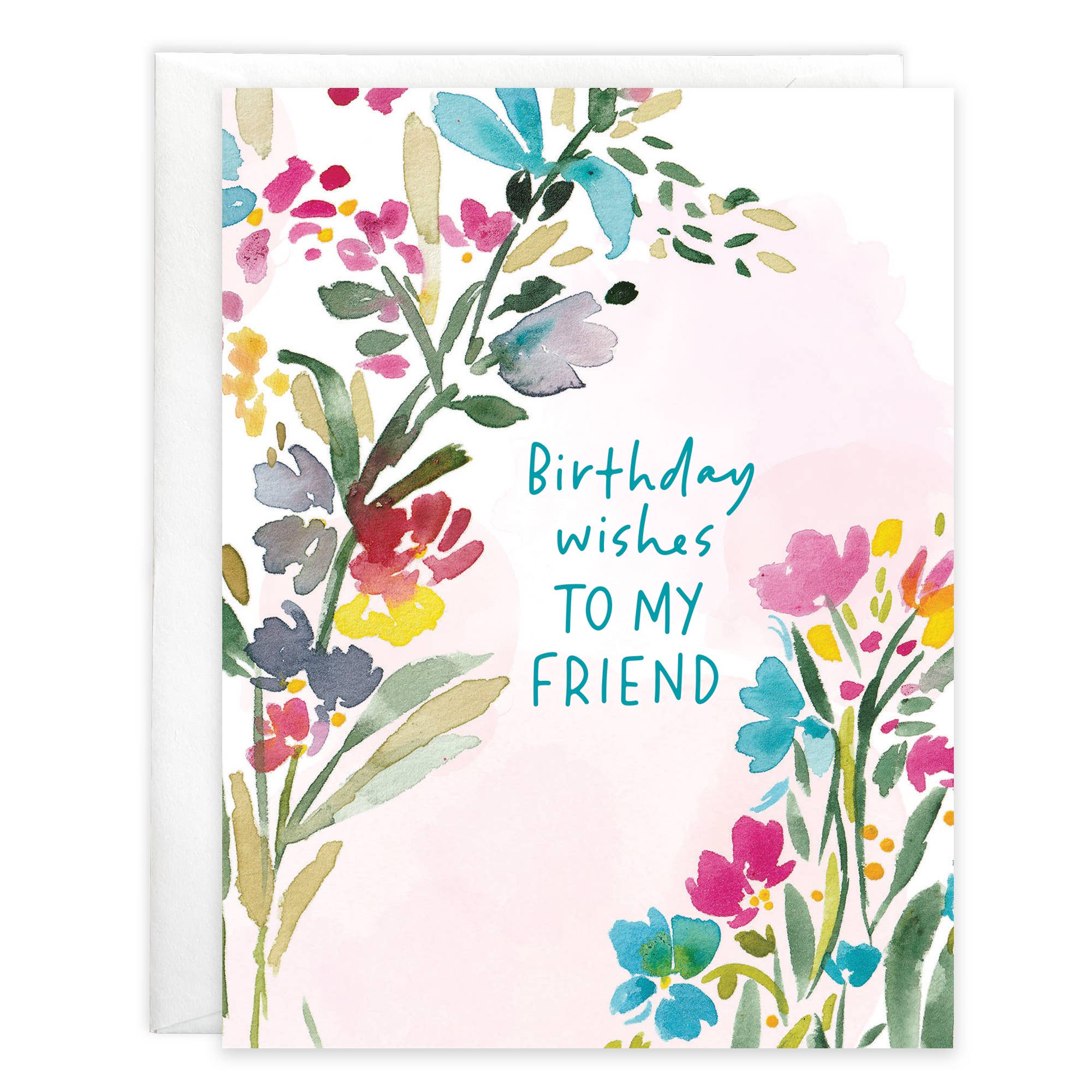 Birthday Greeting Card - Flower Corners