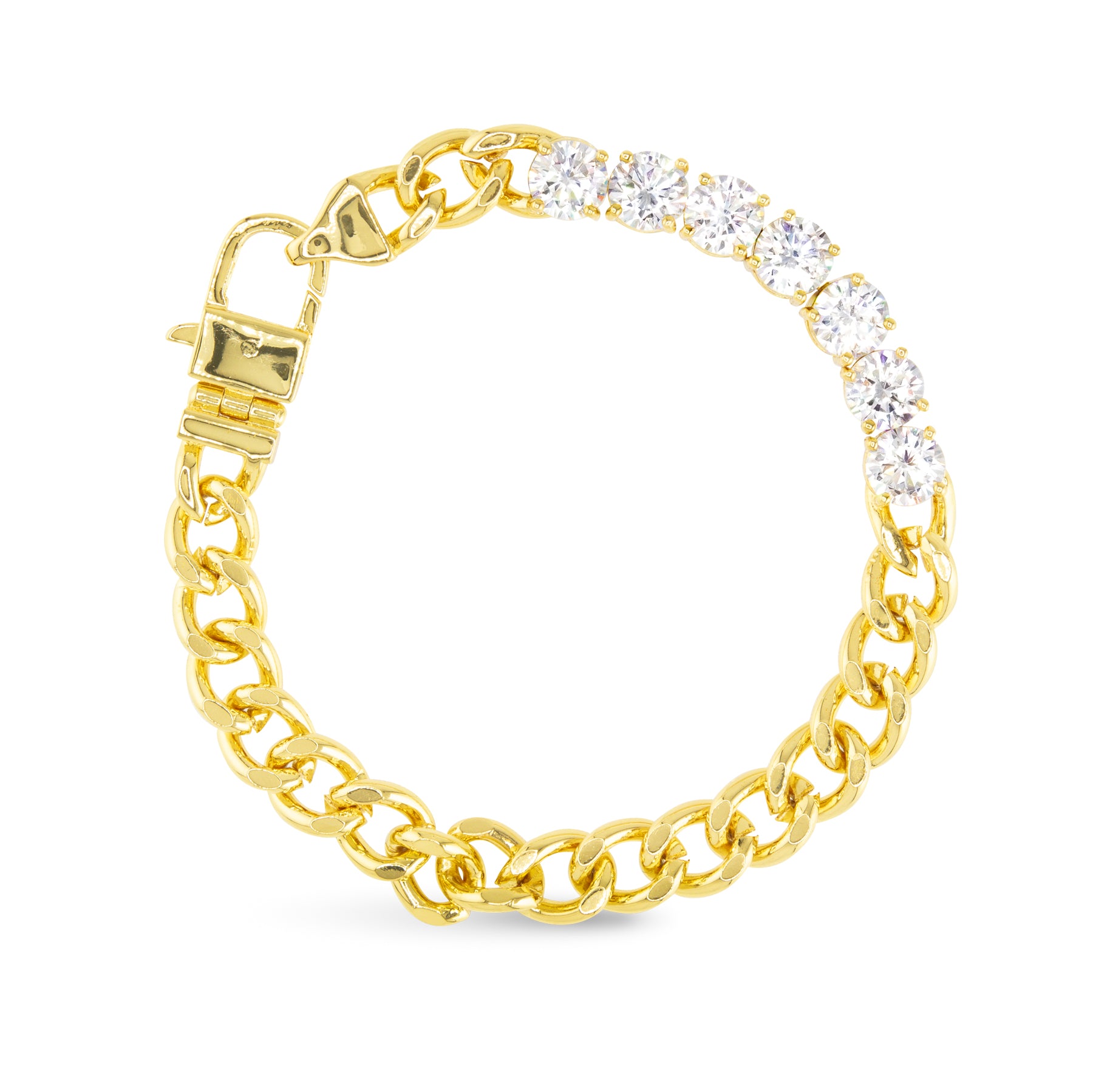 Gold CZ Chain Bracelet