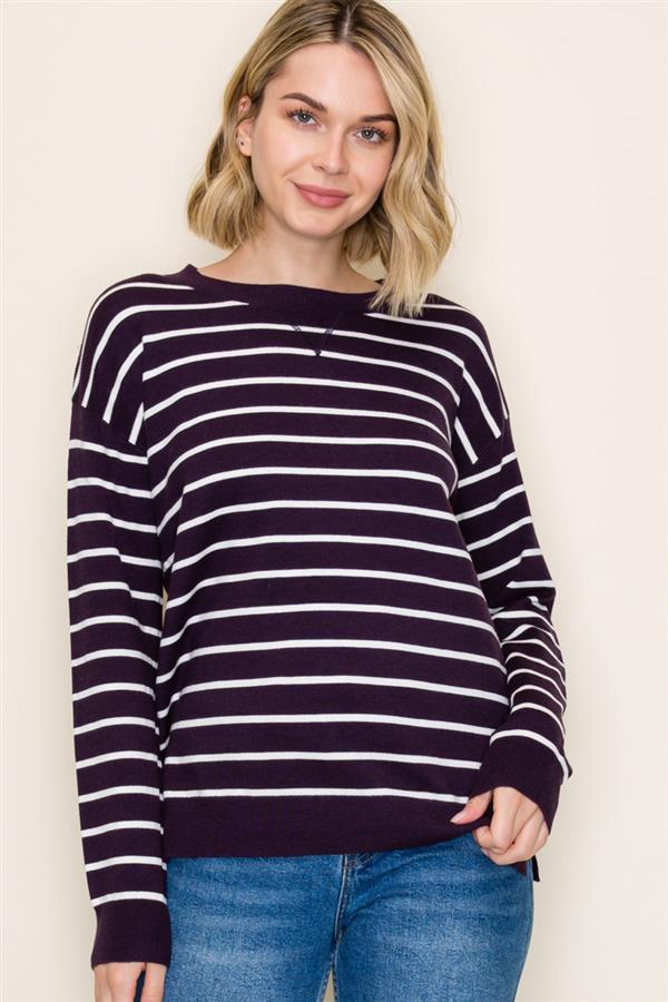 Striped Long Sleeve Sweater