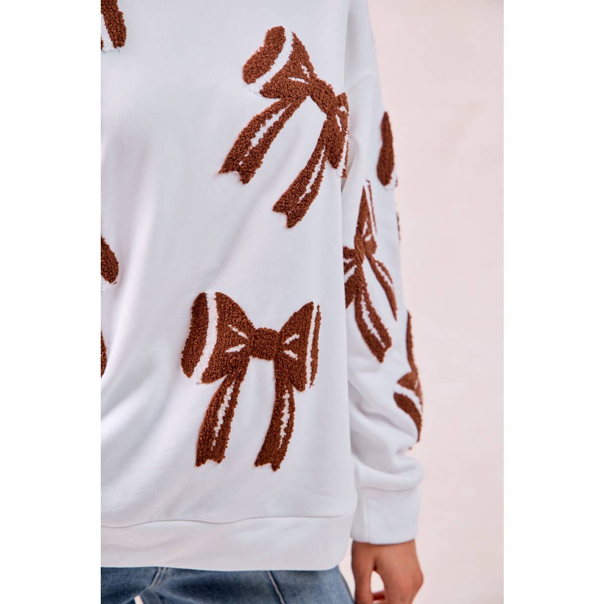 Gameday Football Bow Long Sleeve Top