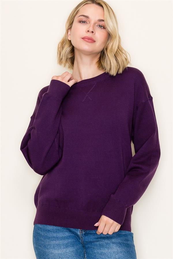 Crew Neck Pullover Sweater