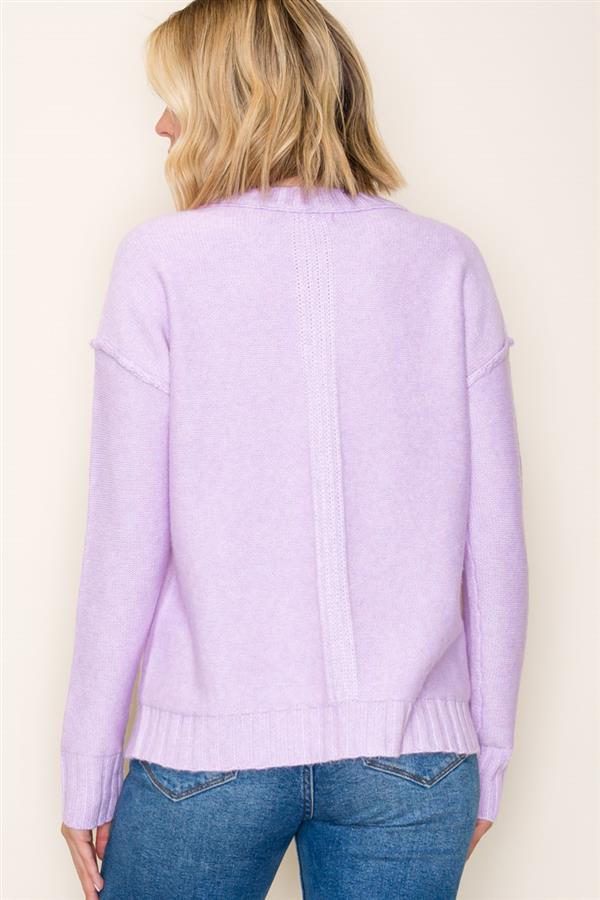 Seam Detail Crew Neck Sweater