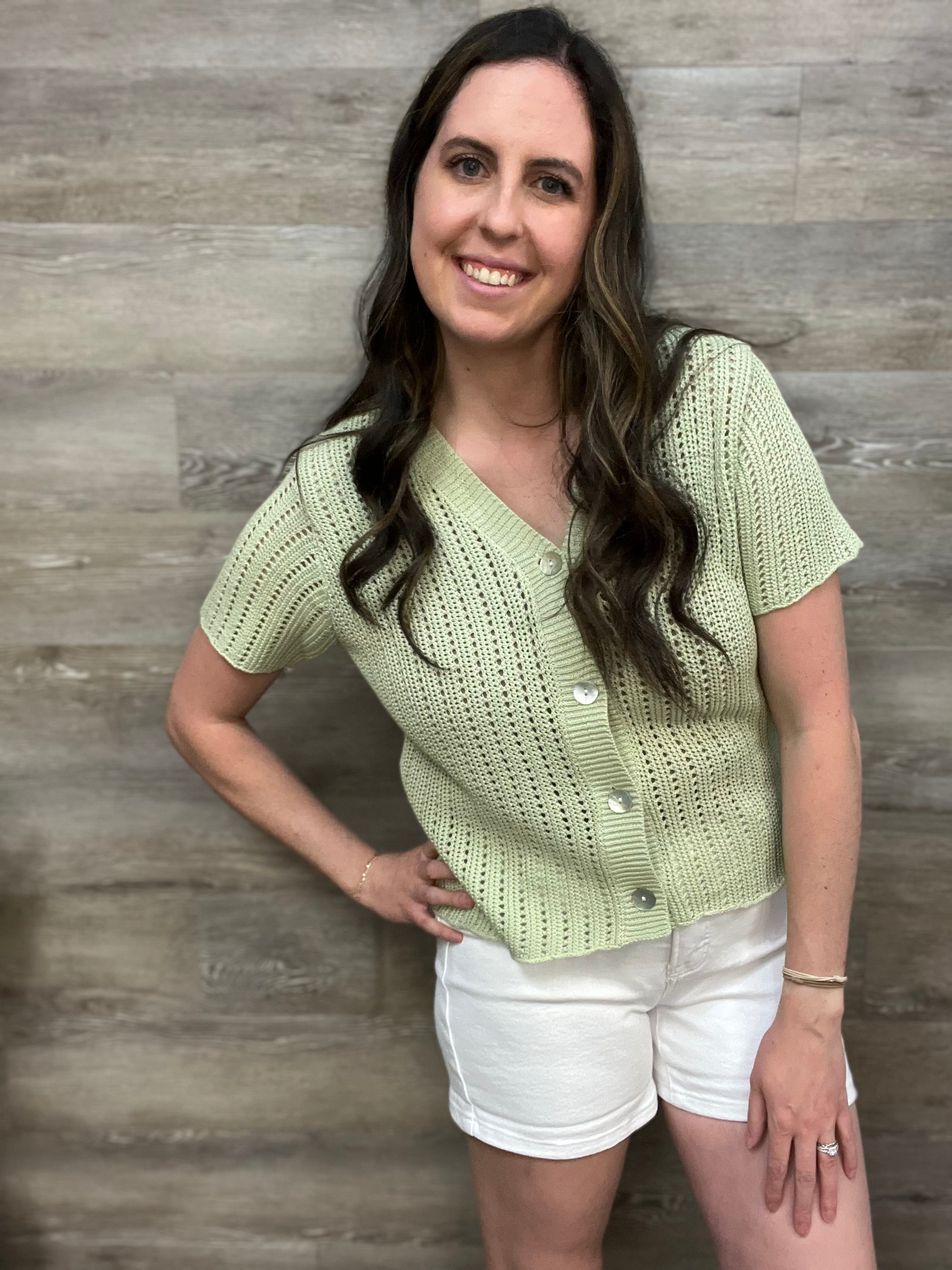 V-Neck Button Down Top FINAL SALE