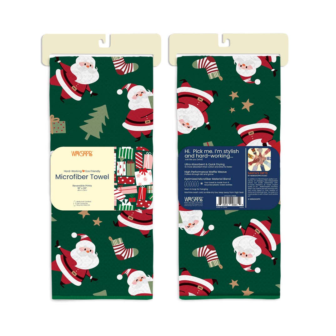 Santa's Gifts Microfiber Kitchen Towel