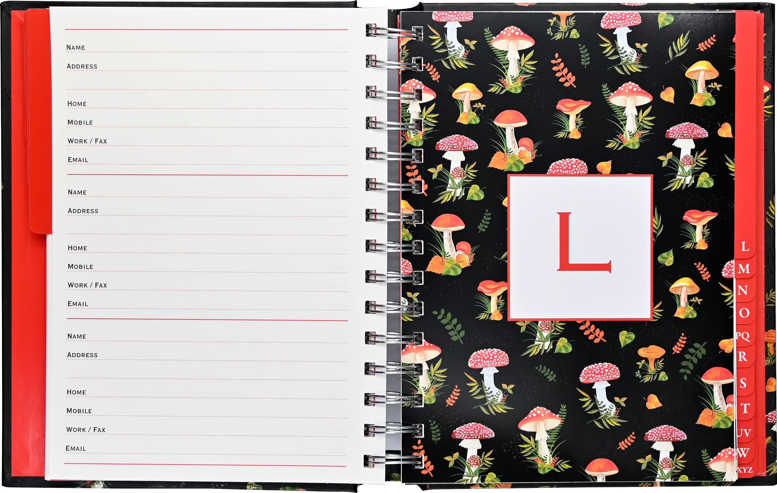 Mushrooms Large Address Book