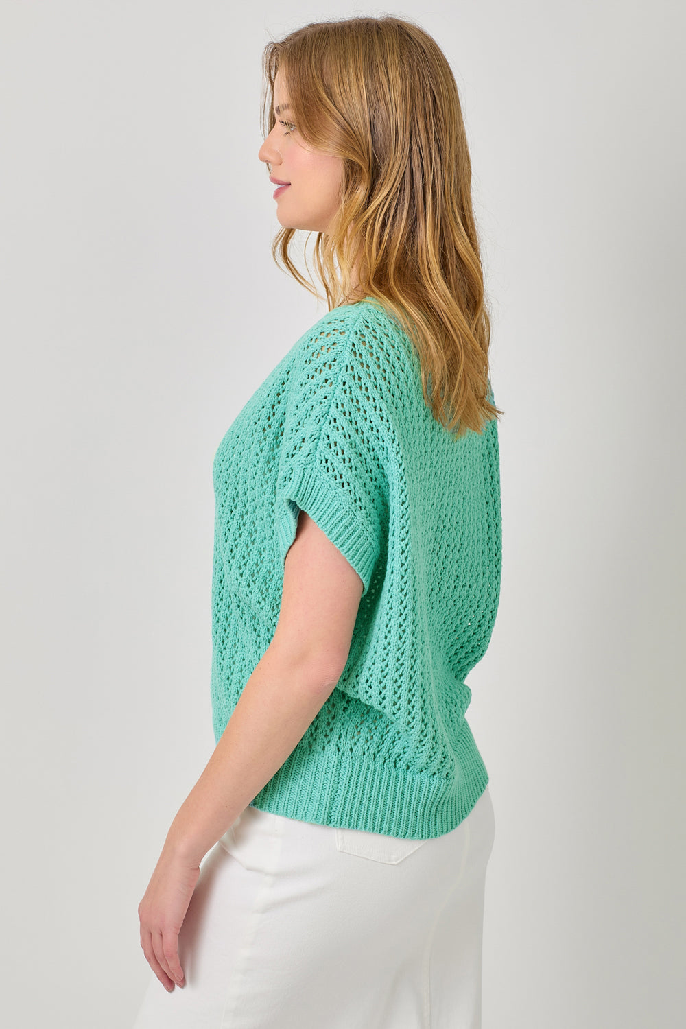 Crochet Weave Slouchy Pullover Sweater FINAL SALE