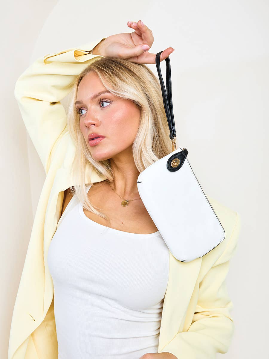 Kendall Crossbody Wristlet w/ Twist Lock Closure