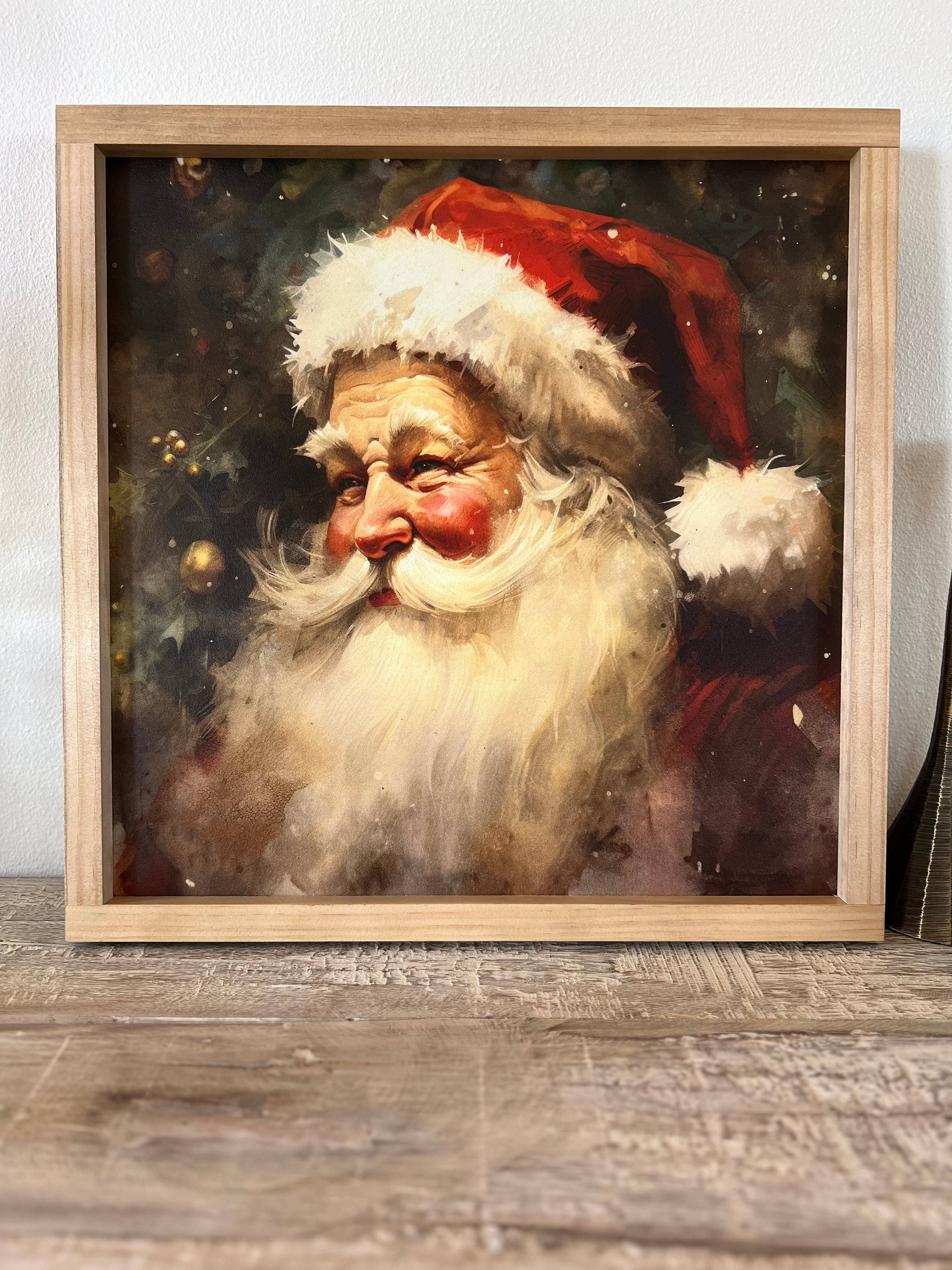 Vintage Santa Christmas Decor