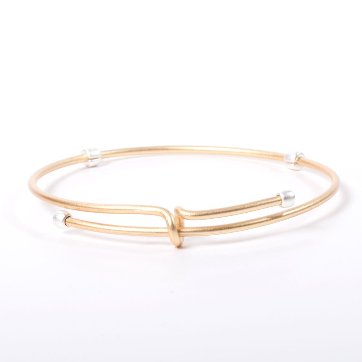 Adjustable 2 Tone Bangle Gold