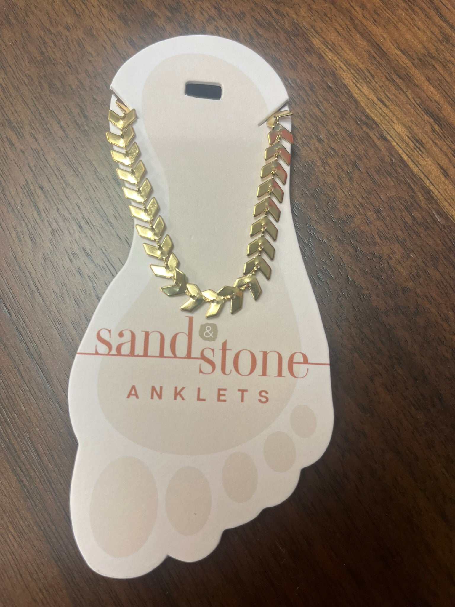 Gold Chevron Chain Anklet FINAL SALE