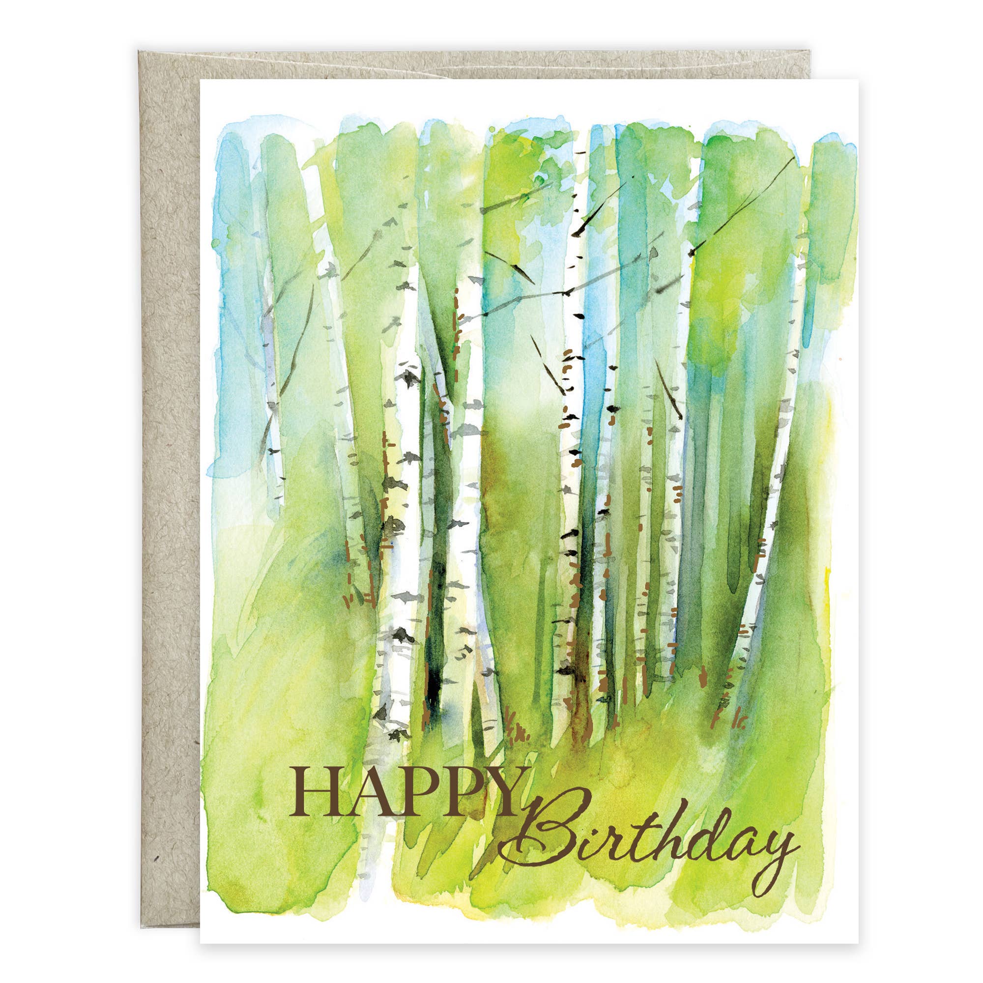 Birthday Greeting Card - Birch Grove