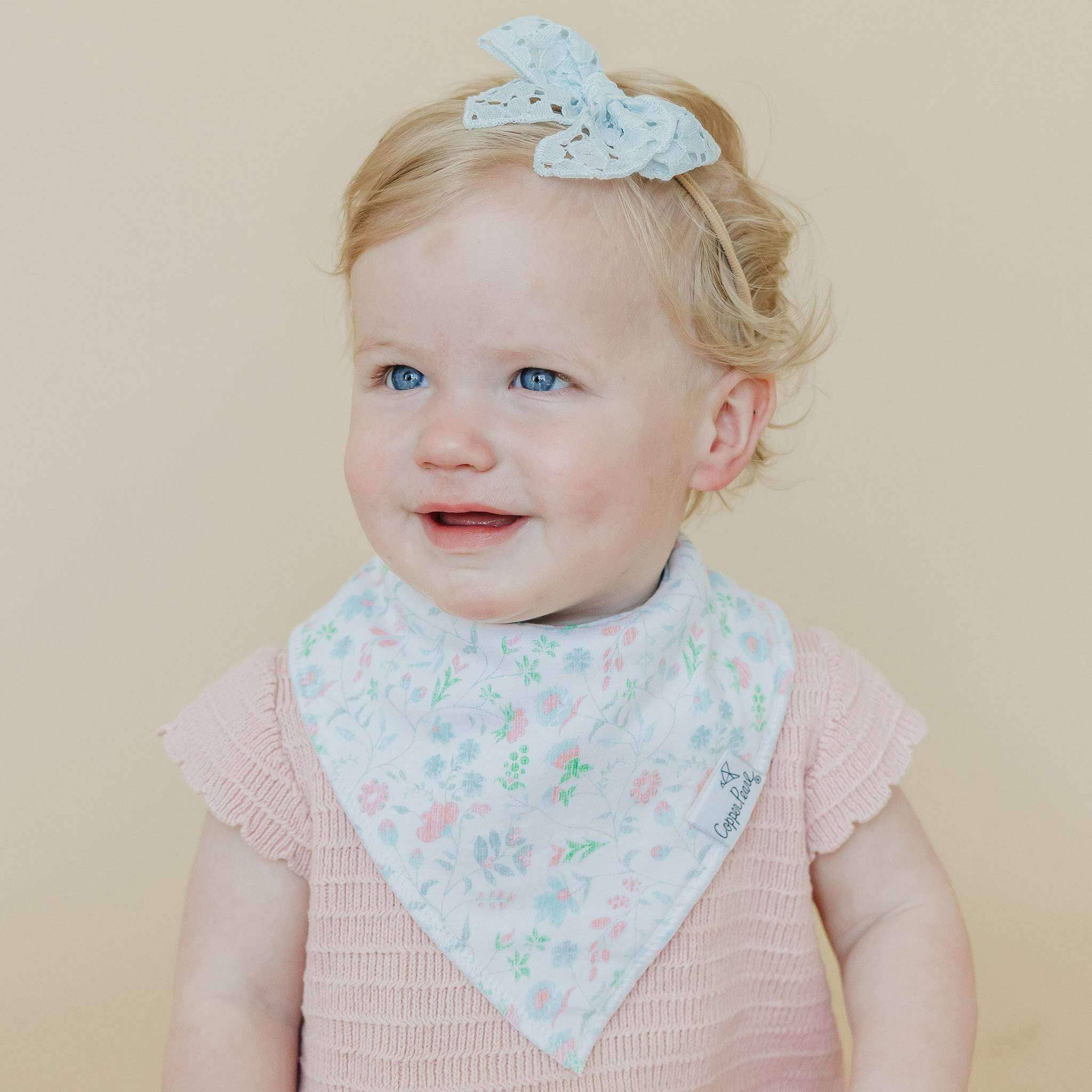 Copper Pearl Claire Baby Bandana Bib Set