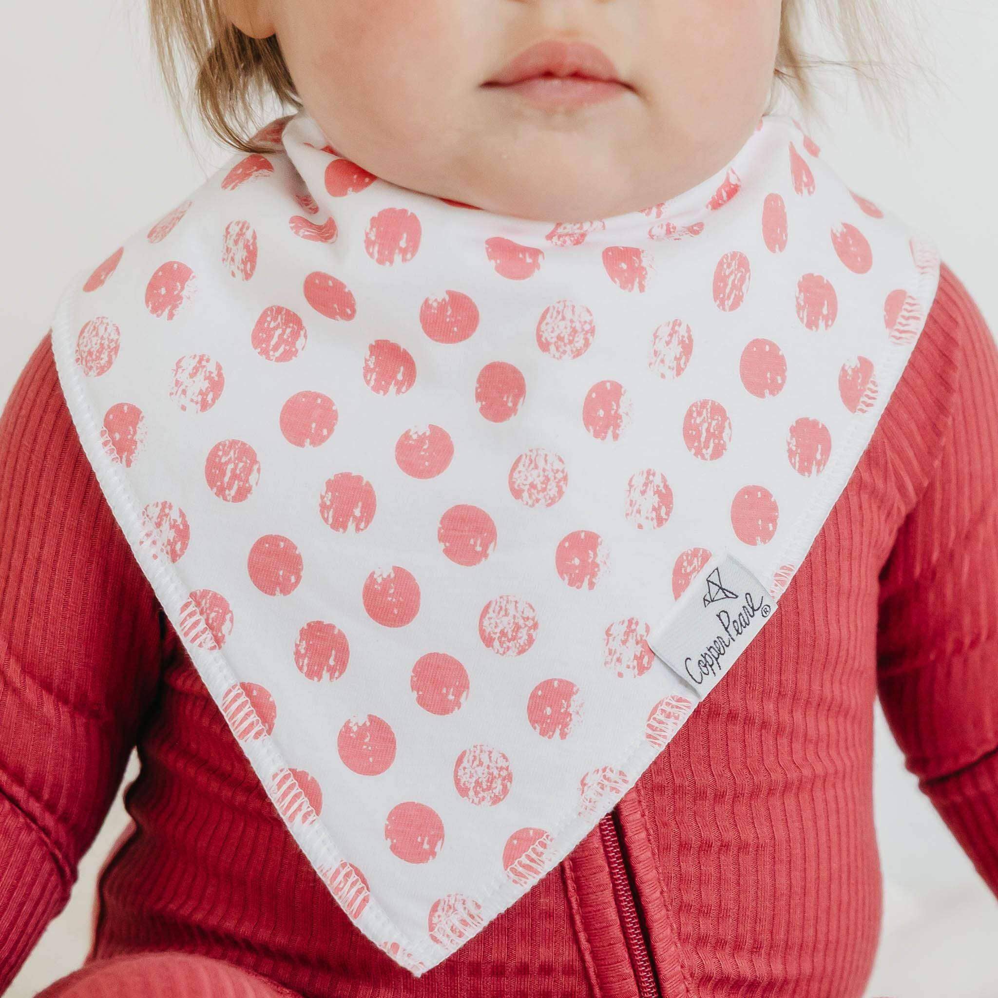 Copper Pearl Claire Baby Bandana Bib Set