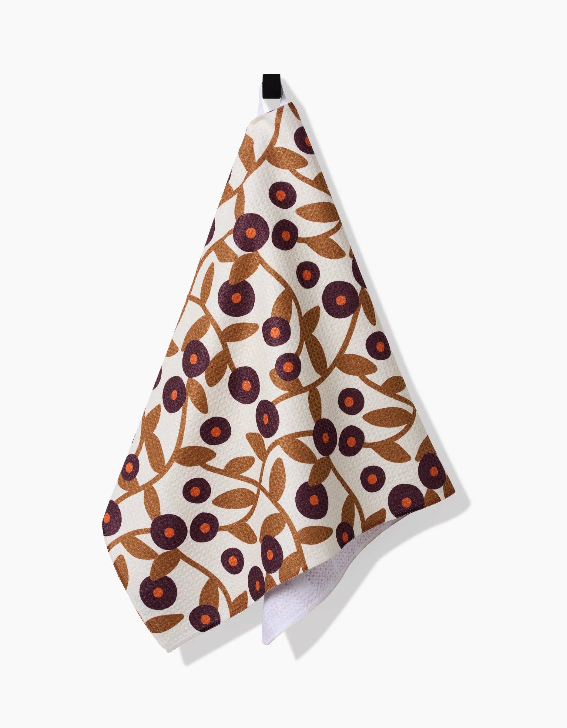 Geometry Swirling Vines Tea Towel