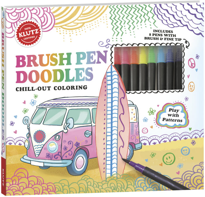 Klutz Brush Pen Doodles Coloring Book The Charming Lily Boutique