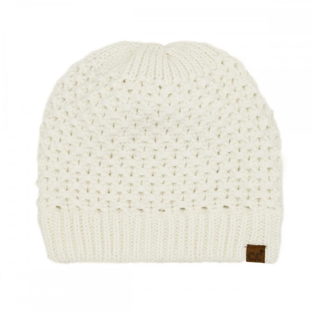 C.C. Cross Cell Stitch Knit Beanie