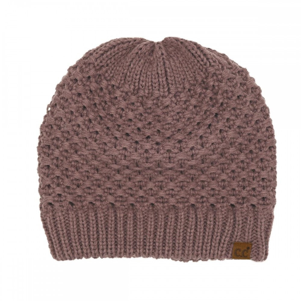 C.C. Cross Cell Stitch Knit Beanie