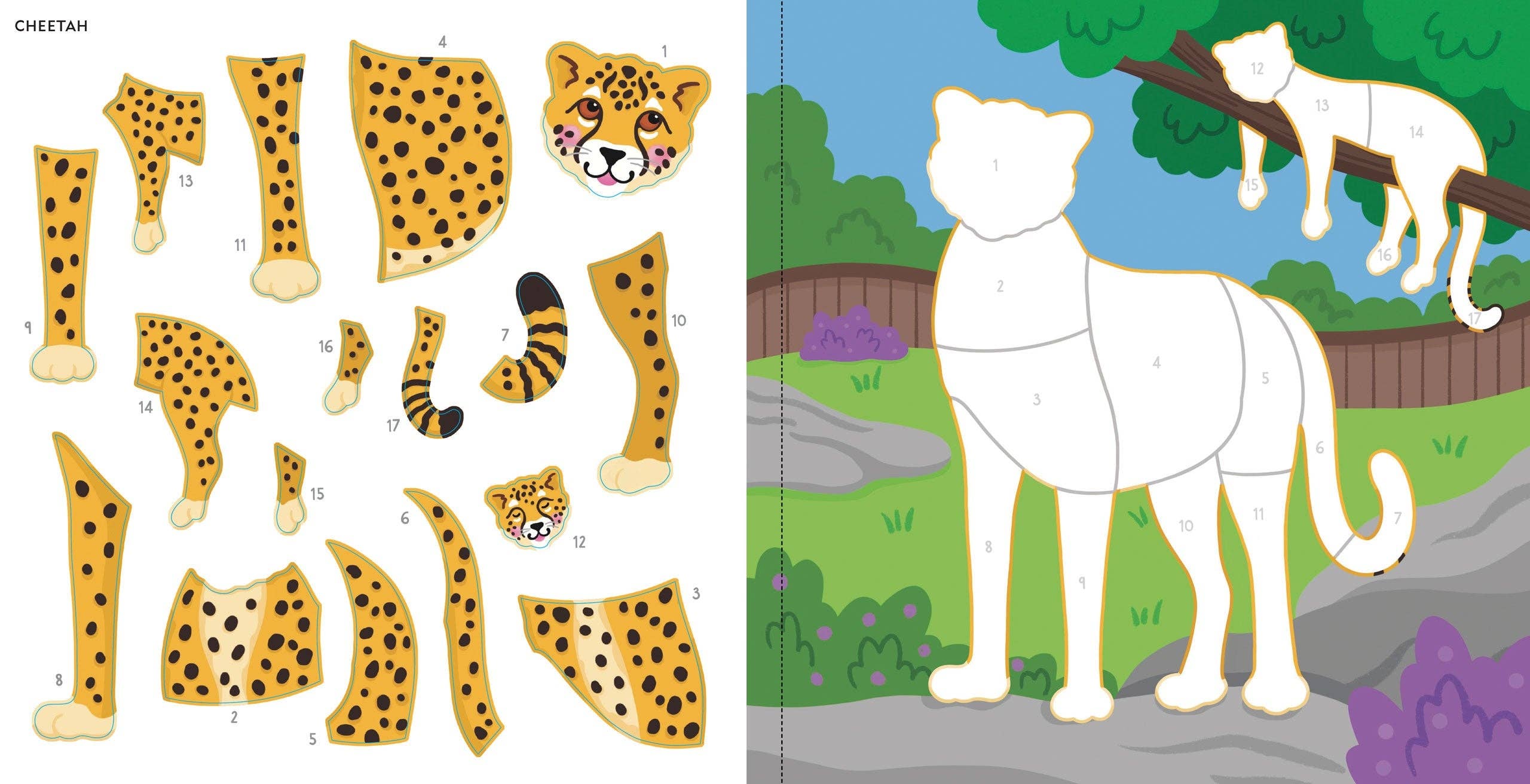 My First Color-by-Sticker Book - At the Zoo