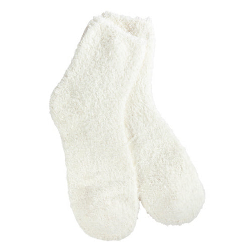 Cozy Quarter Socks w/ Grippers - Vanilla