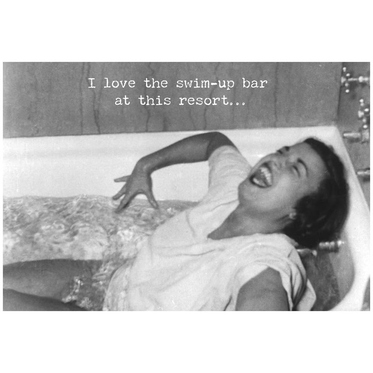 I Love The Swim Up Bar Greeting Card