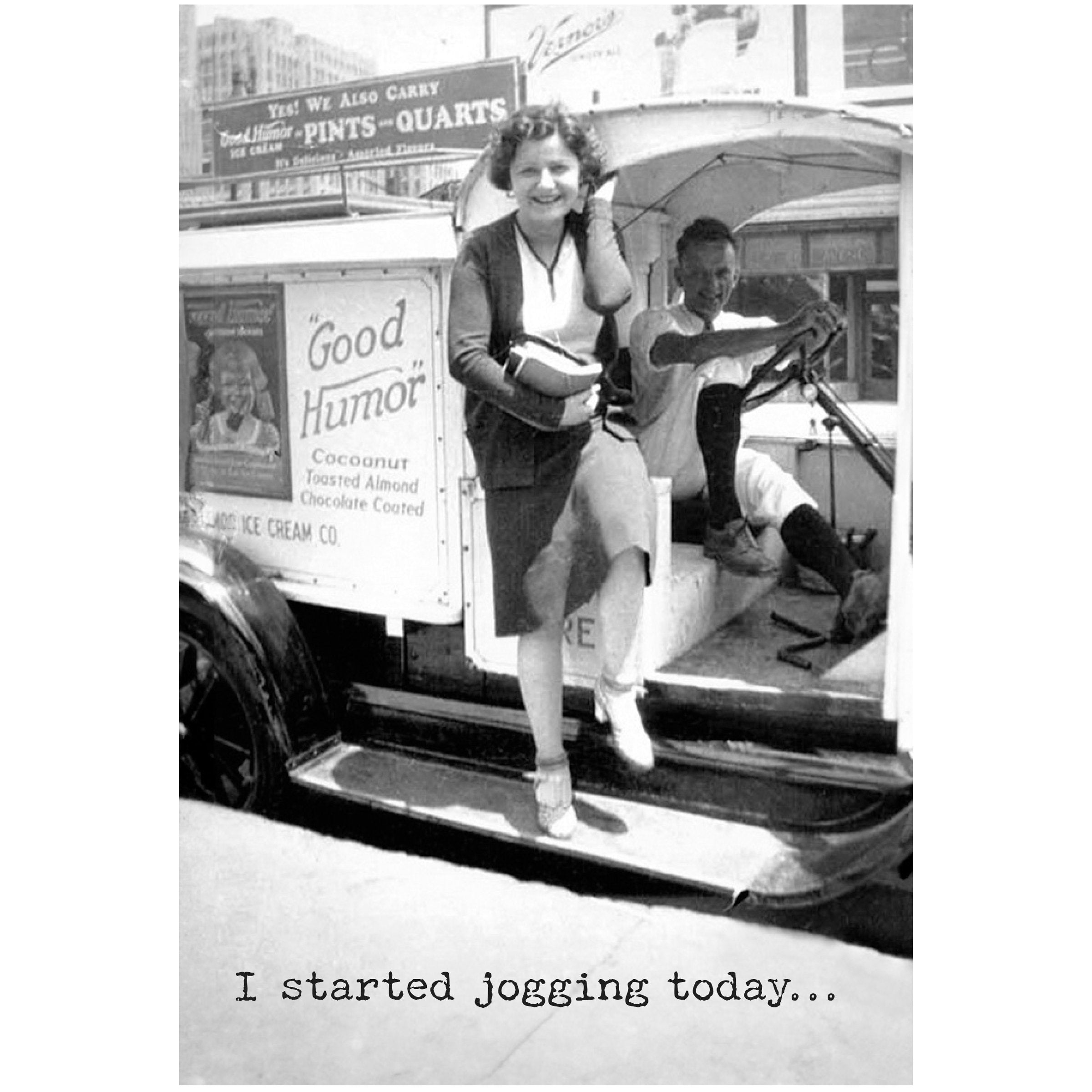 I Started Jogging Today Greeting Card