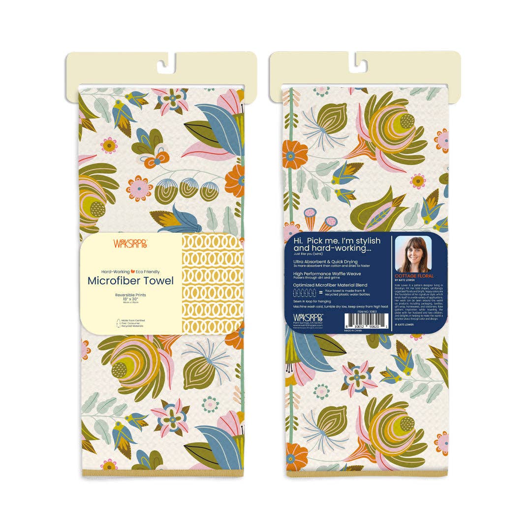 Cottage Floral Microfiber Kitchen Towel