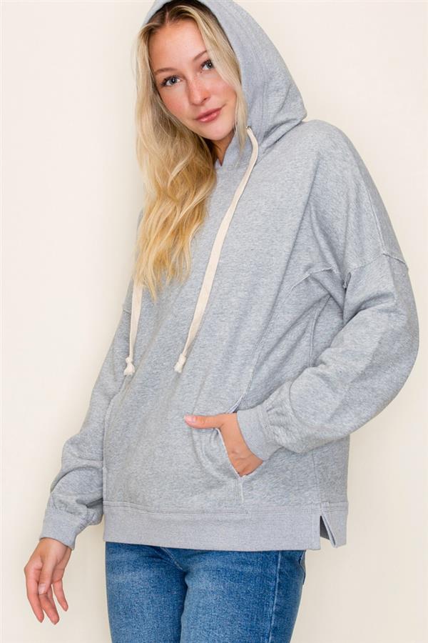 Solid Color Oversized Hoodie