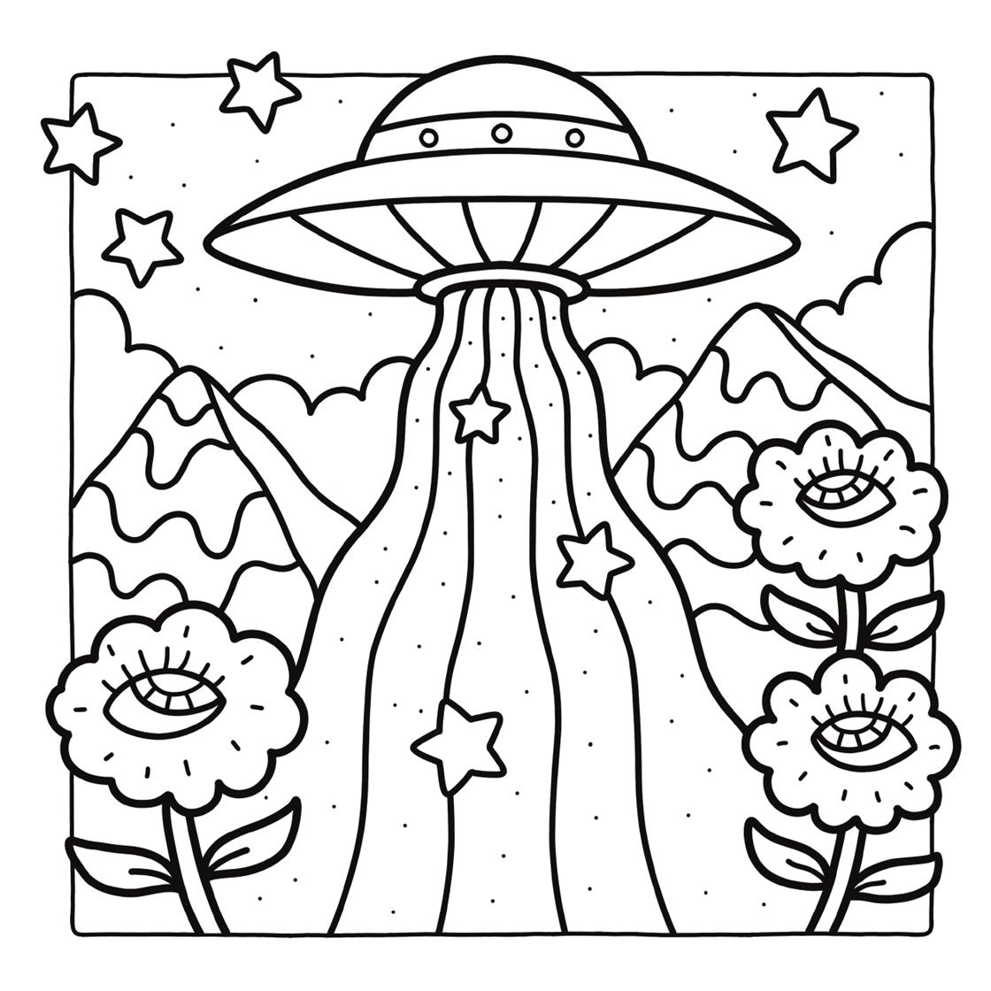 Trippy & Groovy: Bold & Easy Coloring Book | Psychedelic Adult Coloring
