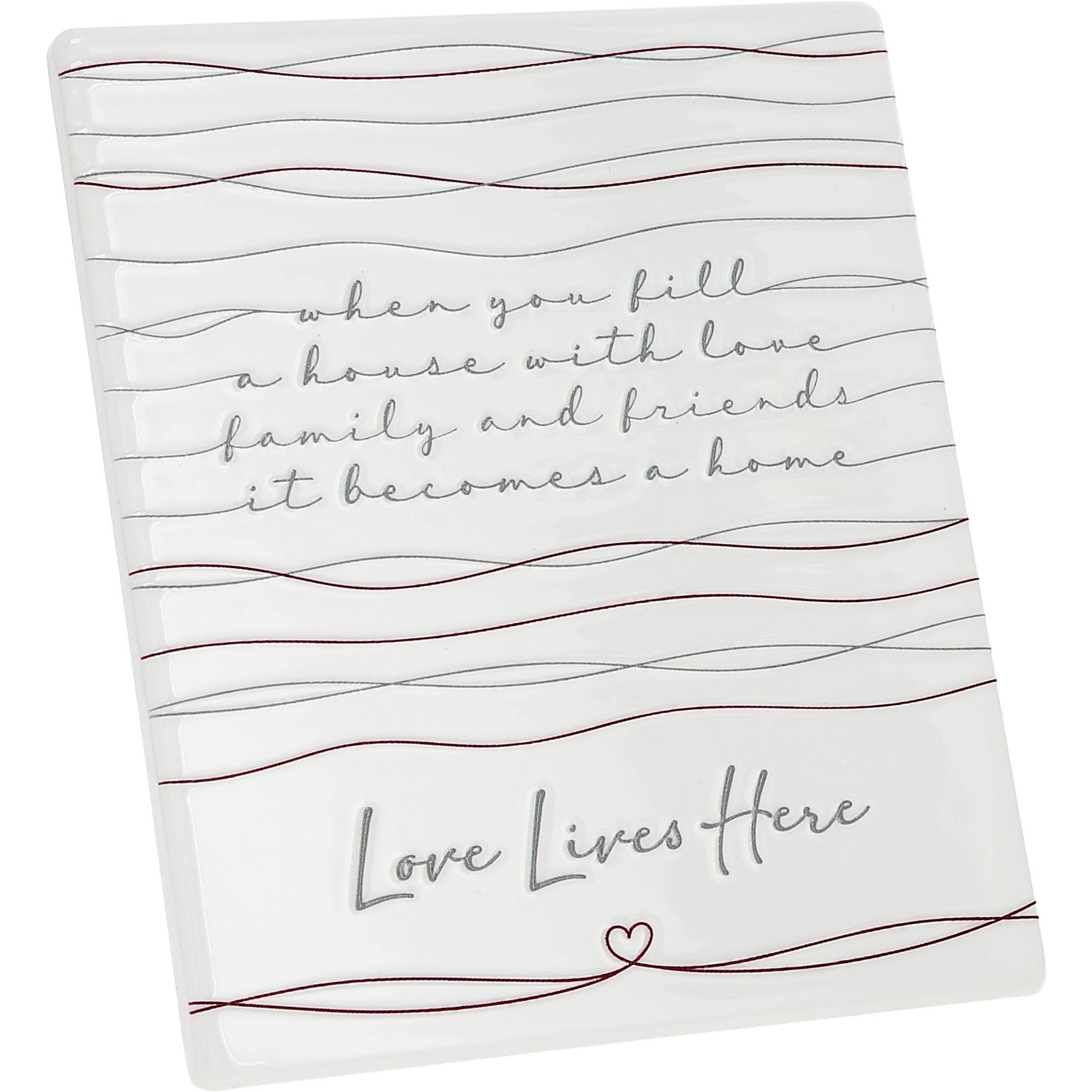 Love Lives Here Ceramic Plaque